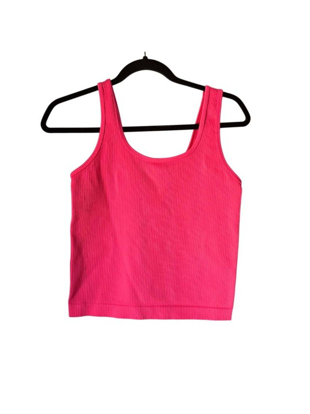 Ribbed Pink Tank Top Womens L A New Day Stretch Cotton Blend Casual Wear